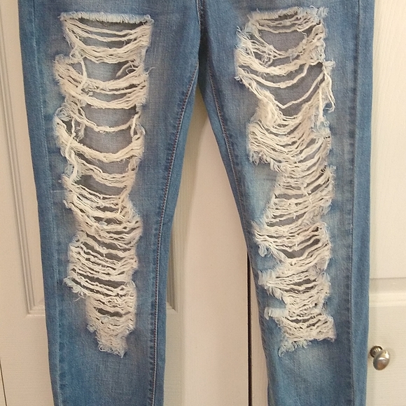 Machine Hi rise skinny distressed jeans size 28 - Picture 3 of 10